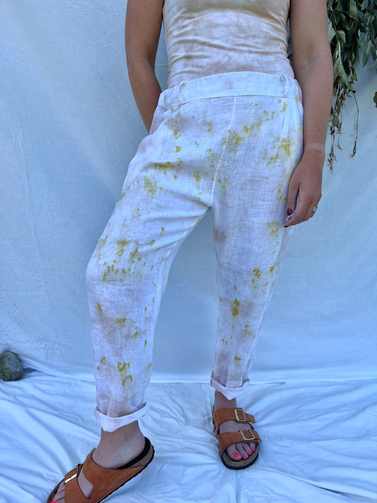 Upcycled Italian Cartel Linen Pants | 10