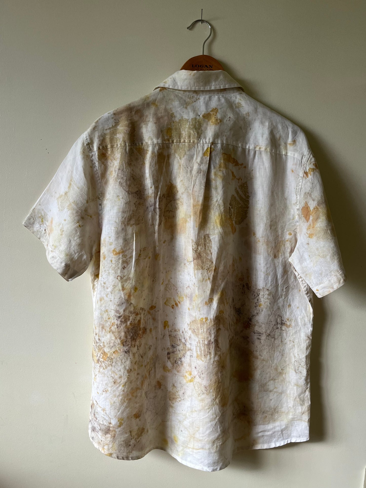 Upcycled Linen Button Up Top | L